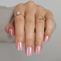 Thumbnail for SHANGMENG Pink Chrome Press on Nails Square - Soft Gel Press on Nails Short for Women Gift, Glossy Stick on Nails with Glue in 16 Sizes - 32 Reusable Fake Nails, Aurora Light Pink | Premium Nail Wraps - Premium Nail Wraps, Salon-Quality, Easy Application