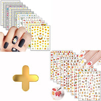 Thumbnail for 12 Sheets Flowers Nail Art Nail Nail Wraps with 8 Sheets Thanksgiving Nail Art Nail Nail Wraps