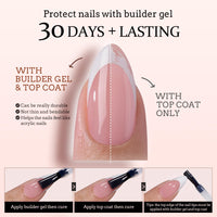 Thumbnail for BTArtboxnails XCOATTIPS French Tip Nails - Short Press On Nails, 160 Pcs Pink Square Soft Gel Nail Tips Pre-applied Tip Primer & Base Coat, No Need File False Nails for Gift, 16 Sizes