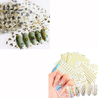 Thumbnail for 30 Sheets Gold Nail Nail Nail Wraps and 12 Sheets Gold Nail Nail Nail Wraps