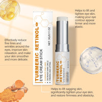 Thumbnail for BAYUELSWU Turmeric Retinol Eye Stick, Eye Bags Stick, Anti Aging Eye Balm Stick, Moisturizes Hydrating Under Eye Brightener Stick, Reduces Puffiness