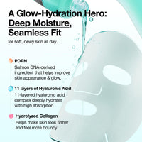 Thumbnail for ANUA PDRN Hyaluronic Acid Capsule 100 Serum Mask, everyday glow korean sheet mask with Salmon PDRN, Hyaluronic acid, Collagen, Self home care facial mask for glass skin, Korean skin care (10EA)