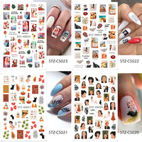 Thumbnail for 30 Sheets White Nail Nail Nail Wraps and 188 Sheets Colorful Nail Nail Nail Wraps
