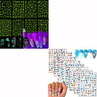 Thumbnail for 8 Sheets Luminous Nail Nail Nail Wraps and 8 Sheets Butterfly Nail Nail Nail Wraps
