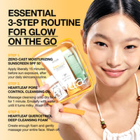 Thumbnail for Anua Sun-Ready Travel Kit, Zero-Cast Sunscreen & Cleansing oil & Face Wash. Korean Sunscreen with Mini Size Double Cleansing routine ,Korean Skincare Set