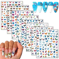 Thumbnail for 24 Sheets Flowers Nail Art Nail Nail Wraps with 8 Sheets Butterfly Nail Art Nail Nail Wraps