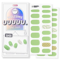 Thumbnail for UUUUU. Semi Cured Gel Nail Strips (Spring Collection) - Real Gel, Long-Lasting & Easy to Apply & Remove, works any UV/LED Lamps - Spring 2025,Nail inspo,Nail Art Nail Nail Wraps (UGN059 Green Bikini)