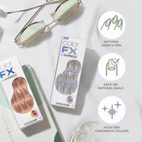 Thumbnail for Kiss Impress No Glue Mani Press gel nail wraps – long – CrazyGels