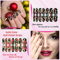 Thumbnail for XEAOHESY 168 Pieces 12 Sheets Black White Flower Nail Nail Wraps for Short Nails with Nail File Flower Nail Polish Strips Self-Adhesive Gel Nail Strips Nail Nail Nail Wraps Full Nail Nail Wraps for Nail Art