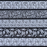 Thumbnail for XEAOHESY 10 Rolls Black White Flower Nail Foil Transfer Sticker Kit Lace Nail Foil Sheets Foil Nail Art Decals Flower Nail Foil Transfer Nail Nail Wraps Foil Nail Nail Wraps for Women Nail Art