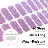 Thumbnail for NAILOG Semi Cured Gel Nail Strips - 20 Pcs Nail Nail Wraps | Buy 2 Get 1 UV Lamp | Extra Long Nail Wraps With Glossy Gel Finishing | Coco