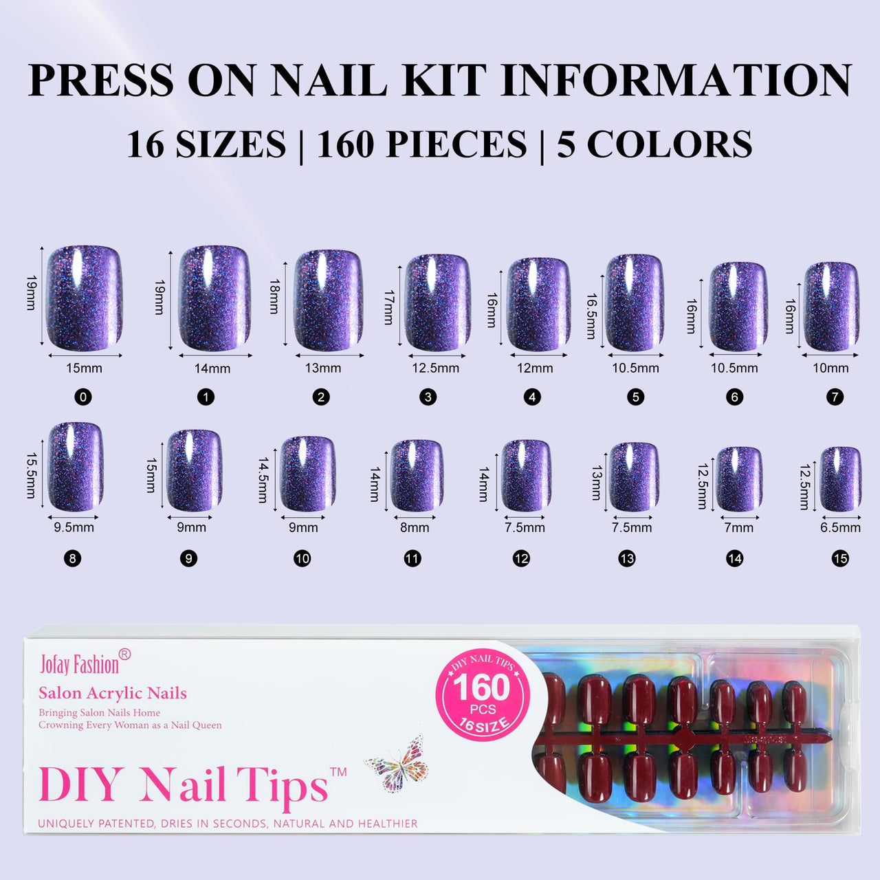 Cat Eye Press on Nails Short 5 Styles, Jofay Fashion 160Pcs Salon-Like Fake Nails with Glitter Chasing Light Cat Eye Designs, Valentines Artificial Acrylic Nails Glue on Nails Stick on Nails for Women
