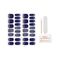 Thumbnail for Sally Hansen Salon Effects Gel Nail Strips, Midnight Marine - Blue, Printed, No UV/LED Nail Lamps, Salon-Quality, Long Lasting, Easy to Apply & Remove - Includes 1 Prep Pad, Nail File & Wooden Stick – Premium Nail Wrap Set