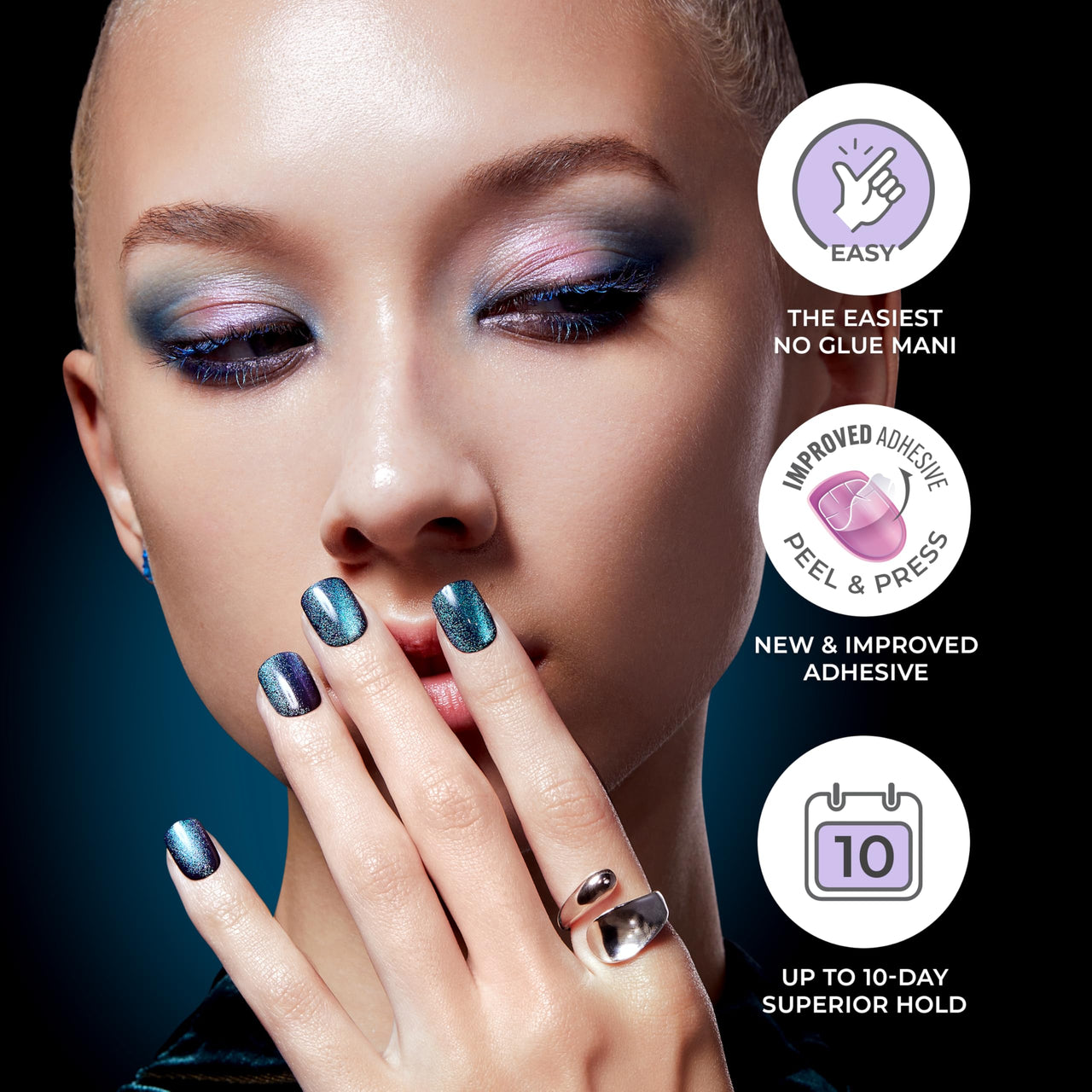 Kiss Impress No Glue Mani Press gel nail wraps – long – CrazyGels
