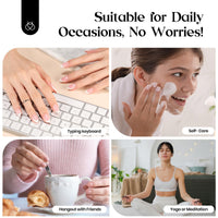 Thumbnail for Beetles French Tips Press On Nails: gel nail wraps – french long – CrazyGels