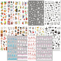 Thumbnail for 30 Sheets White Nail Nail Nail Wraps and 188 Sheets Colorful Nail Nail Nail Wraps
