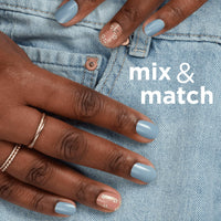 Thumbnail for Sally Hansen Salon Effects Gel Nail Strips, Midnight Marine - Blue, Printed, No UV/LED Nail Lamps, Salon-Quality, Long Lasting, Easy to Apply & Remove - Includes 1 Prep Pad, Nail File & Wooden Stick – Premium Nail Wrap Set