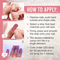 Thumbnail for Ardell Nail Addict Gel Nail Strips - Wild Roses, Cures with LED/UV Lamp, Lasts Up To 14 Days, 1-pack – Premium Nail Wrap Set