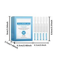 Thumbnail for Hyaluronic acid serum packaging with measurement details on a white background