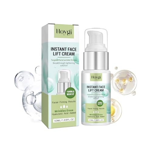 Hoygi Instant Face Lift Cream packaging with cream bottle on a white background