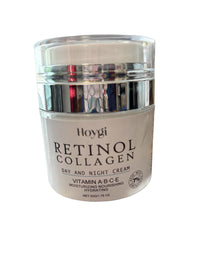 Thumbnail for Retinol collagen cream jar with silver lid on a white background