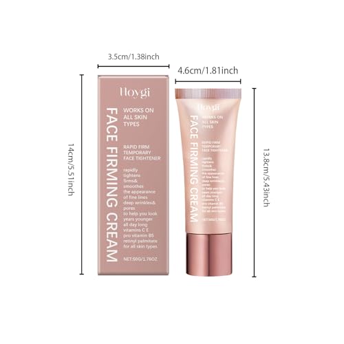 Lloygi Face Firming Cream with dimensions on a white background