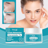 Thumbnail for Hloygi Cream Moisturizer Ceramide 7x packaging with a woman showing before and after effects on her face.