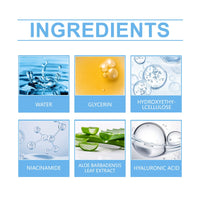 Thumbnail for List of skincare ingredients with corresponding images and names on a white background.