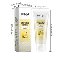Thumbnail for Hoygi Glow Facial Cleanser with packaging dimensions on a white background