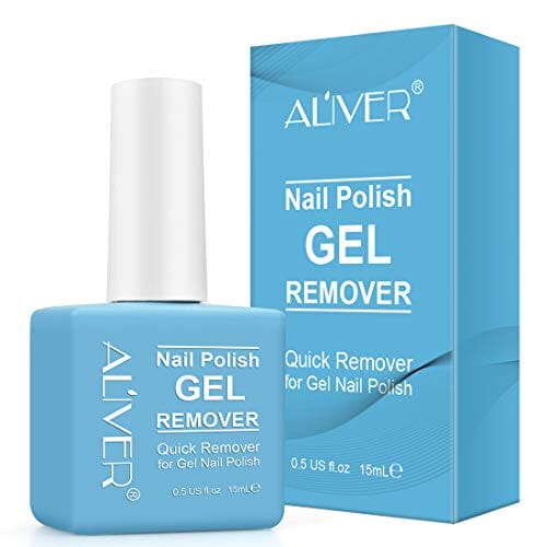 ALIVER Gel Nail Polish Remover for Nails in 3-5 Minutes, Easily & Quickly Remove Gel, No Need for Foil, Soaking or Wrapping, Protect Your Nails-15 ml