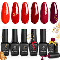 Thumbnail for Beetles Gel Polish Beetles Red Gel Nail Polish Set | 6 Colours | Bloody Mary Collection