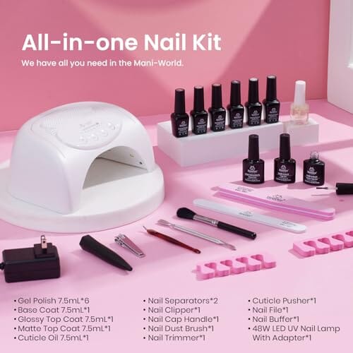 Beetles Gel Polish Gel Nail Polish Kit + Lamp