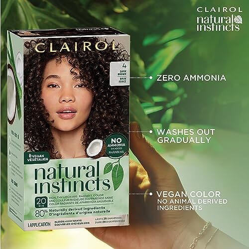 Clairol Clairol Natural Instincts Demi-Permanent Hair Dye, 2 Black Hair Color, Pack of 1