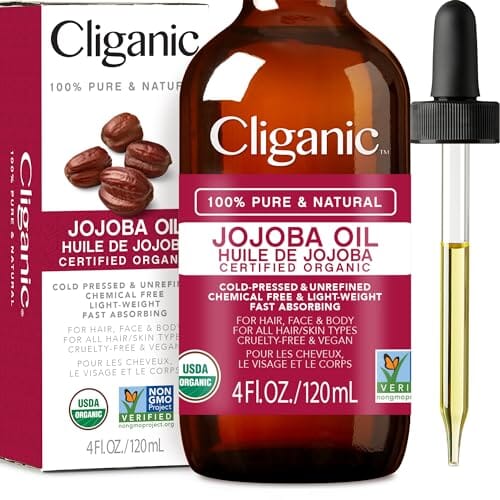 Cliganic Castor Oil 4 OZ Cliganic Organic Jojoba Oil | 100% Pure (4oz)