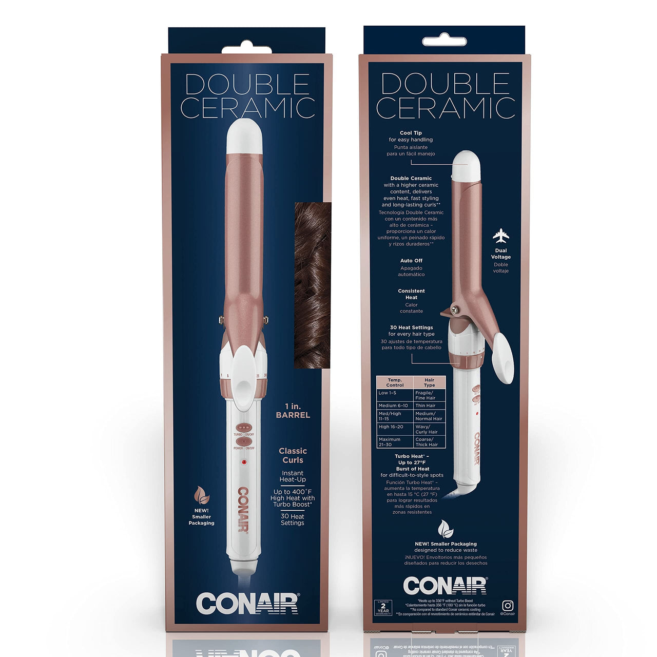 Conair Conair Double Ceramic 1-Inch Curling Iron | Barrel Curls