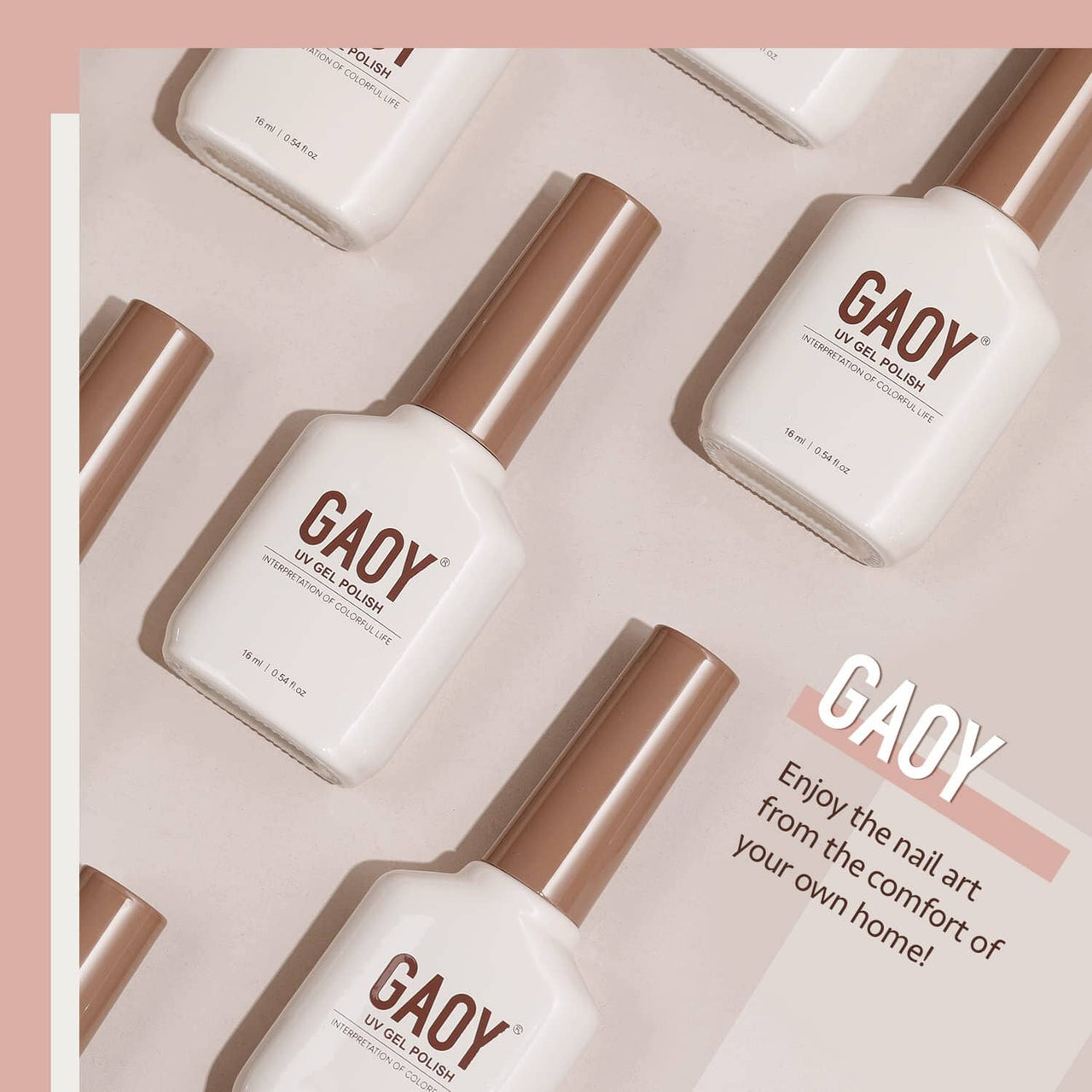 GAOY GAOY Sheer Light Pink Gel Nail Polish, 16ml Jelly Milky White Peach Translucent Color 1352 UV Light Cure Gel Polish for Nail Art DIY Manicure and Pedicure at Home