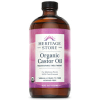 Thumbnail for HERITAGE STORE 16 Fl Oz Heritage Store Organic Castor Oil | Cold Pressed