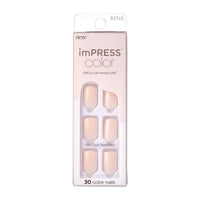 Thumbnail for imPRESS imPRESS KISS No Glue Mani Press On Nails, Color, 'Point Pink', Pink, Short Size, Squoval Shape, Includes 30 Nails, Prep Pad, Instructions Sheet, 1 Manicure Stick, 1 Mini File