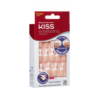 Thumbnail for KISS KISS Everlasting Press On Nails, Nail glue included, Endless', French, Real Short Size, Squoval Shape, Includes 28 Nails, 2g Glue, 1 Manicure Stick, 1 Mini file