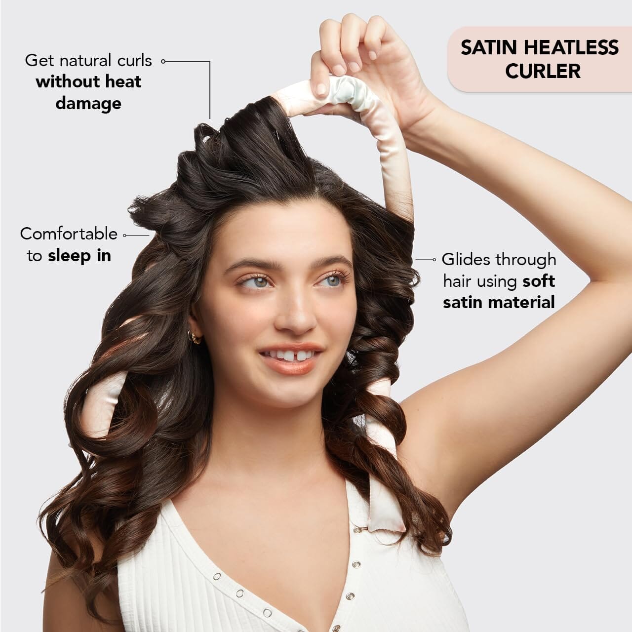 Kitsch Kitsch Satin Heatless Curling Set - Hair Rollers for Heatless Curls