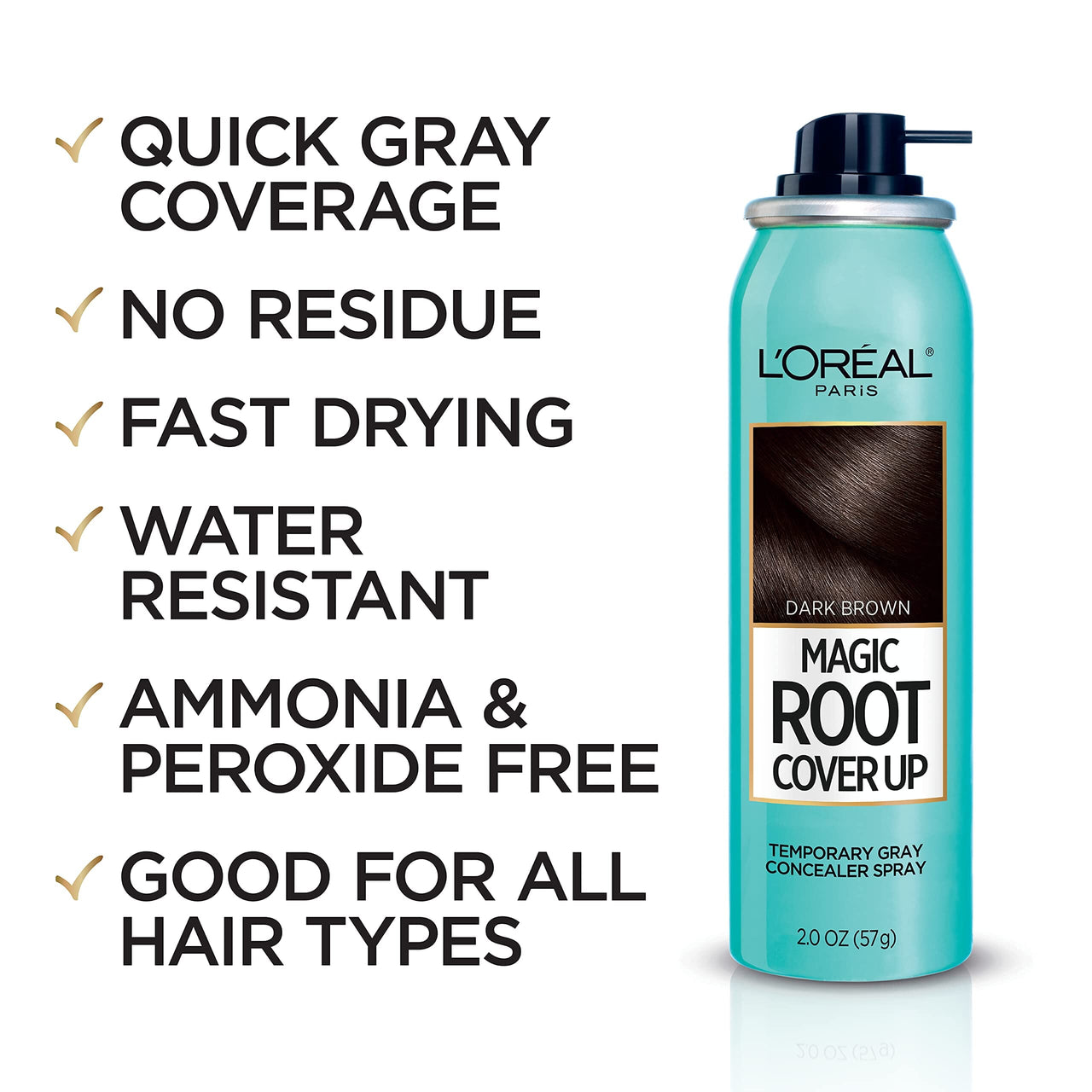 L’Oréal Paris L'Oreal Paris Magic Root Cover Up Gray Concealer Spray Dark Brown 2 oz.