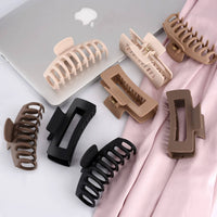 Thumbnail for LuSeren LuSeren Hair Clips for Women 4.3 Inch Large Hair Claw Clips for Women Thin Thick Curly Hair, Big Matte Banana Clips,Strong Hold jaw clips,Neutral Colors
