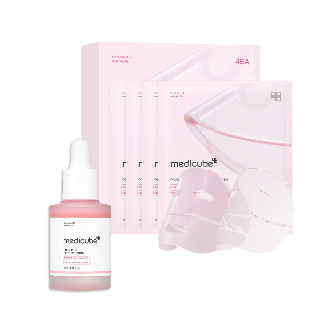Medicube serum bottle and packaging on a white background