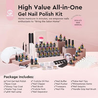 Thumbnail for MEFA MEFA 56 Pcs Gel Nail Polish Kit with U V Light, 32 Colors