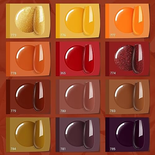 MEFA MEFA Gel Nail Polish Set | 12 Colors - Warm Tones