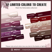 Thumbnail for MEFA MEFA Gel Nail Polish Set | 12 Colours
