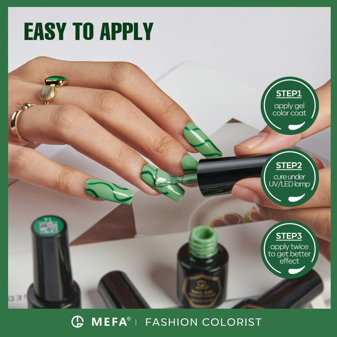 MEFA MEFA Green Gel Nail Polish | Misty Forest | 6 Colors
