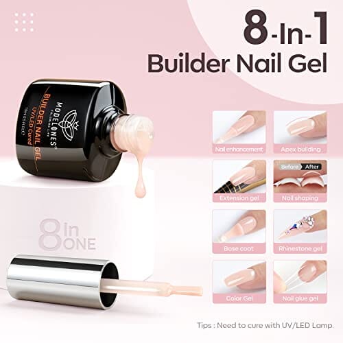 modelones Builder Nail Gel, 8-in-1 Cover