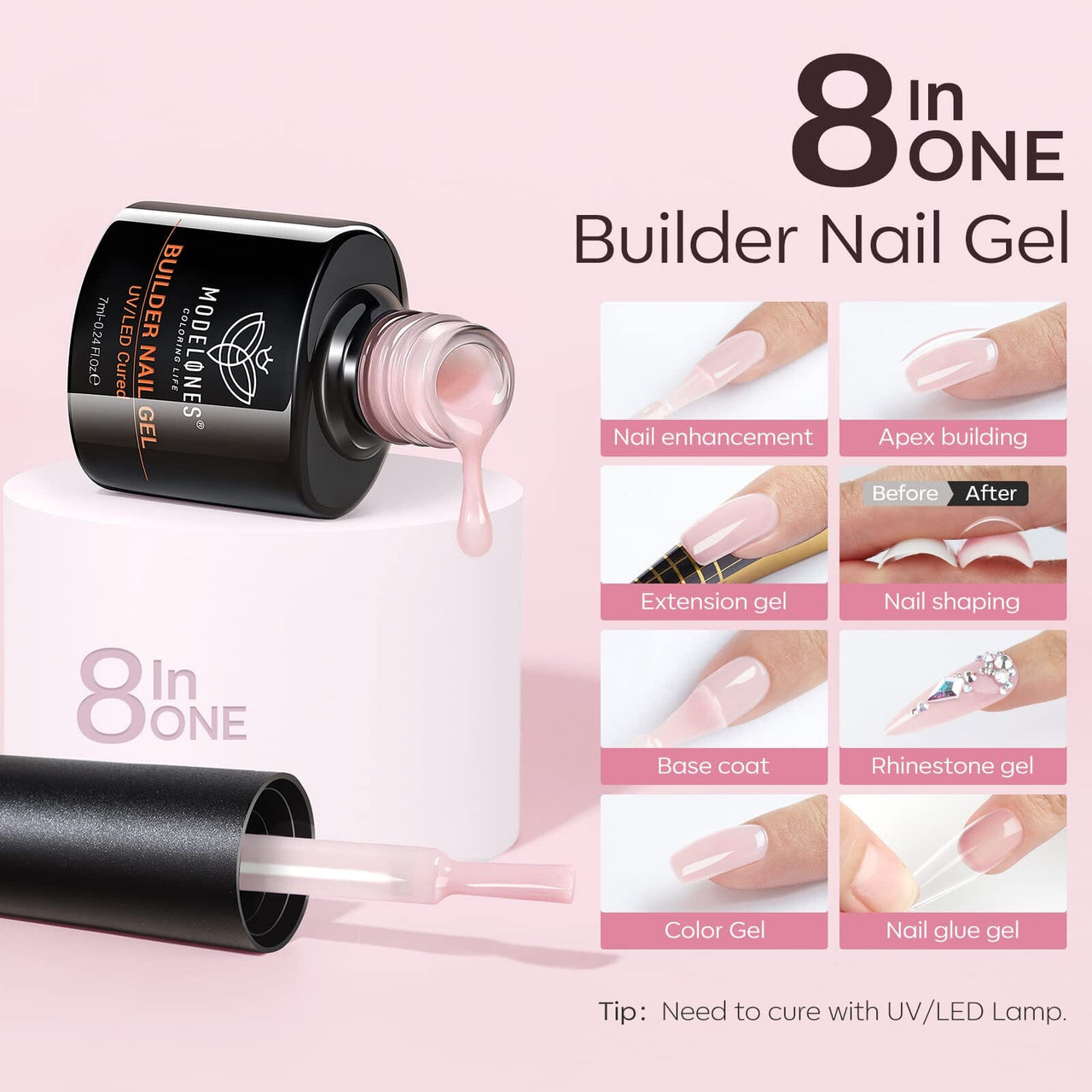 modelones Builder Nail Gel Set | Skin Tone | Modelones