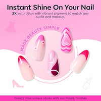 Thumbnail for modelones modelones Pink Gel Nail Polish Set 6 Colors, Hot Pink Tones Neon Pink Shades Magenta Sakura Light Soft to Dark Nail Art Design for Women Girls Salon DIY Home Manicure Kit Valentine's Day Nails Gift